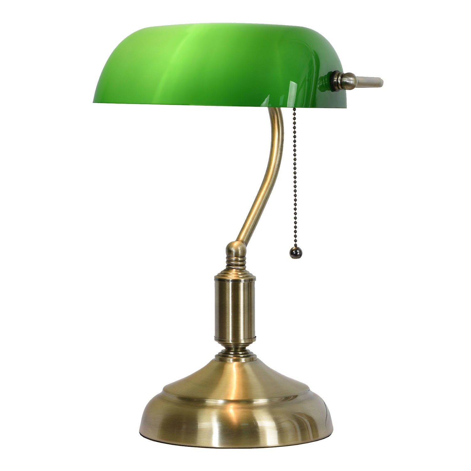 LumiLamp Bureaulamp groen 27*17*41 cm E27-max 1*60W Groen Metaal-glas 5LL-5104