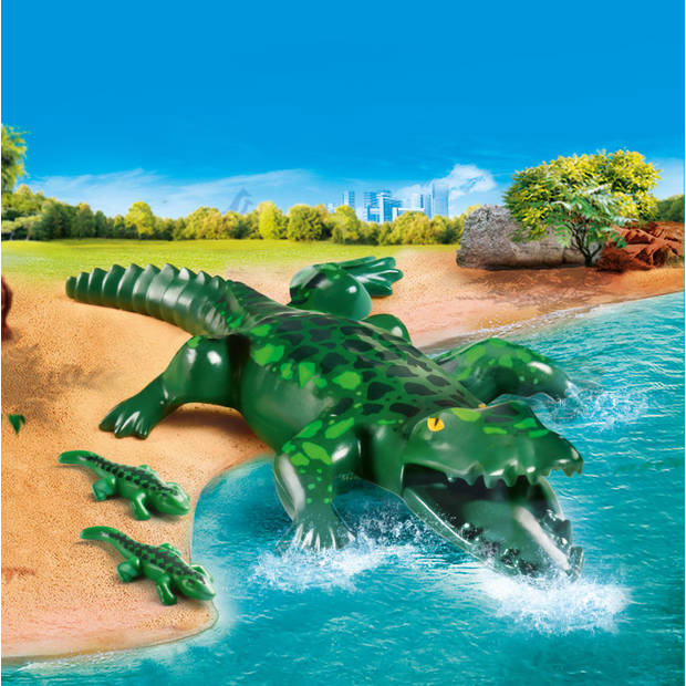 Playmobil Family Fun alligator met baby 70358