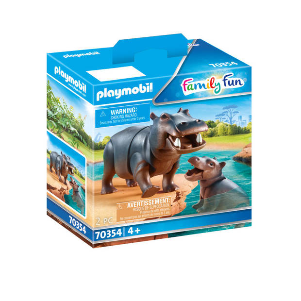 Playmobil Family Fun nijlpaard met baby 70354
