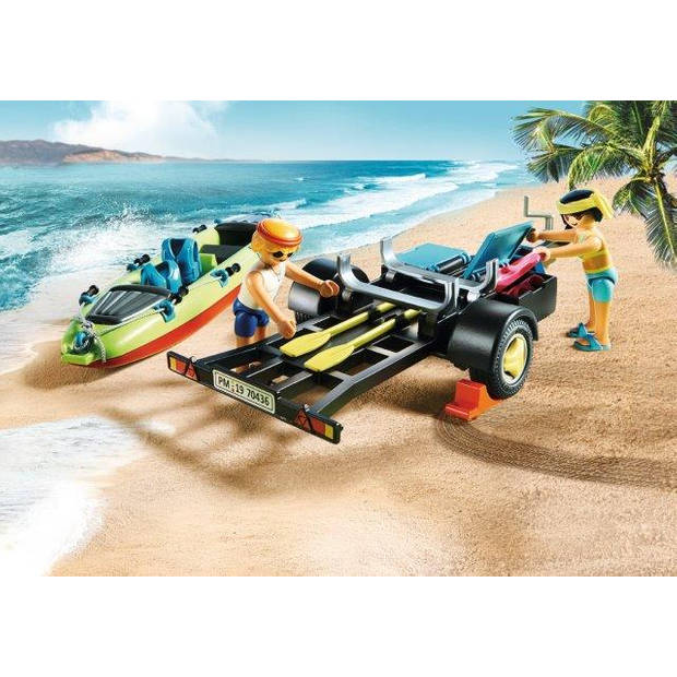 Playmobil Family Fun strandwagen met kano's 70436