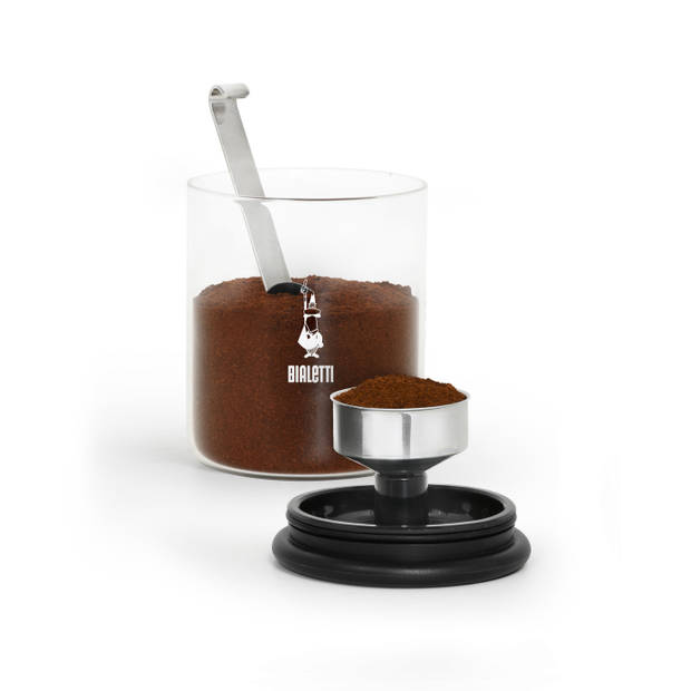 Bialetti koffiebewaarpot inclusief koffiemaatje