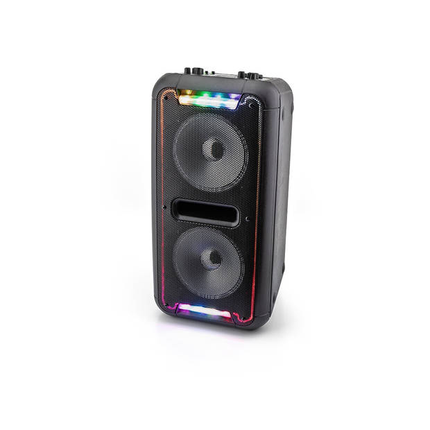 Caliber Party Speaker Bluetooth - 16 Uur Speeltijd - Karaoke Set met Microfoon en Feestverlichting (Party-Medium