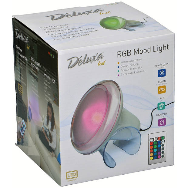 Deluxa RGB Sfeerlicht met Afstandbediening - RGB Mood Light - 16 x 15 cm