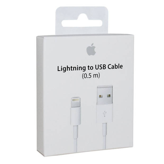 Apple laad+datakabel lightning 0,5m ME291