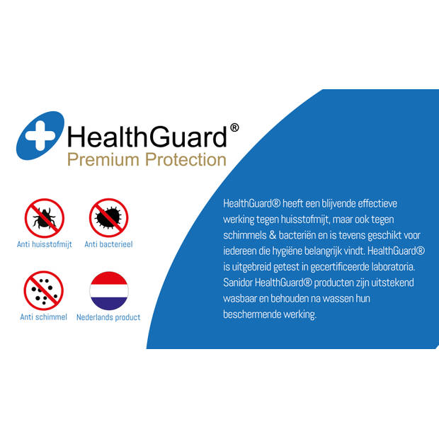 2 stuks 60x70cm Sanidor Health Guard Anti Allergie Hoofdkussen