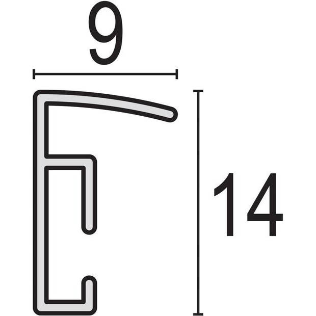 ZEP - Kunststof Fotolijst "New Easy" Zilver voor formaat 50x50 - KL18PS