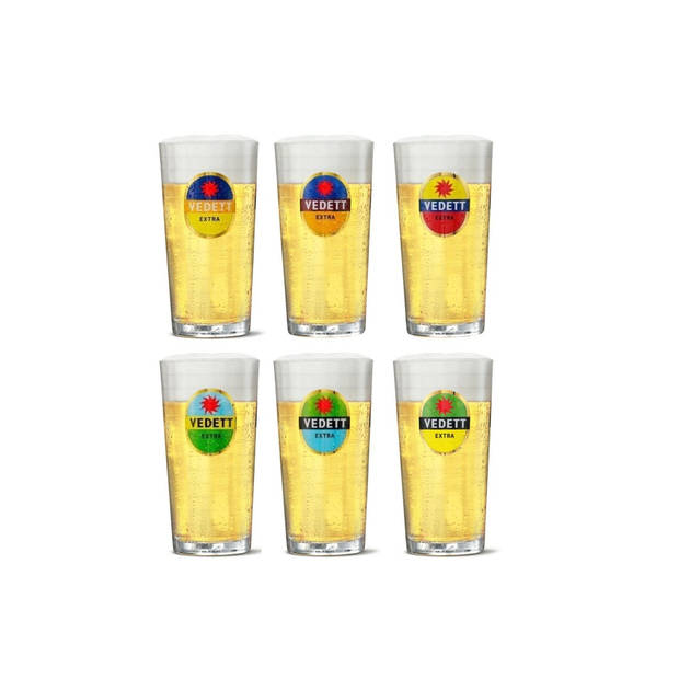 Vedett Bierglazen Extra - 250 ml - 6 stuks