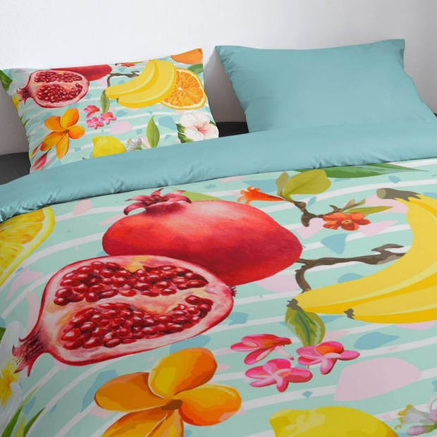 Good Morning Fruities dekbedovertrek - Lits-jumeaux (240x200/220 cm + 2 slopen) - Katoen - Multi