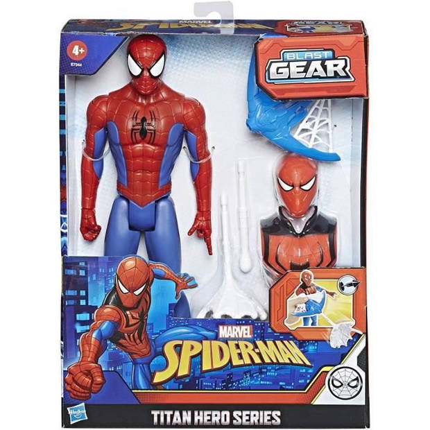 Marvel Spider-Man - Spider-Man Titan Hero Blast Gear figuur met lanceerinrichting en projectiel - 30 cm