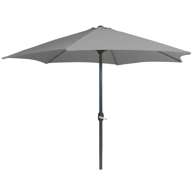 4goodz Aluminium parasol 300 cm met opdraaimechanisme - Grijs
