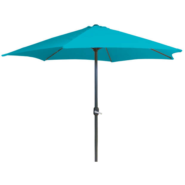 4goodz Aluminium parasol 300 cm met opdraaimechanisme - Blauw