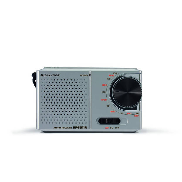 Caliber Draagbare Radio Op Batterijen - Zakformaat Miniradio - AM/FM Radio met Koptelefoonaansluiting (HPG311R)
