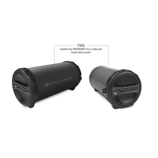 Caliber Draadloze Speaker met Draagriem - Bluetooth, USB, SD en AUX - Accu voor 16 Uur Speeltijd (HPG404BT)