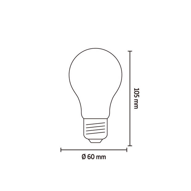 Calex Slimme LED Lamp - E27 - Filament - A60 - Goud - Warm Wit - 7W