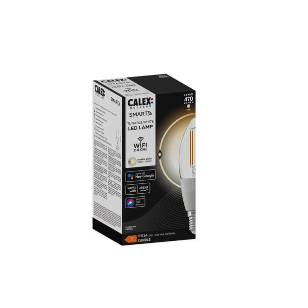 Calex smart led kaars B35 4,5 WE27 helder