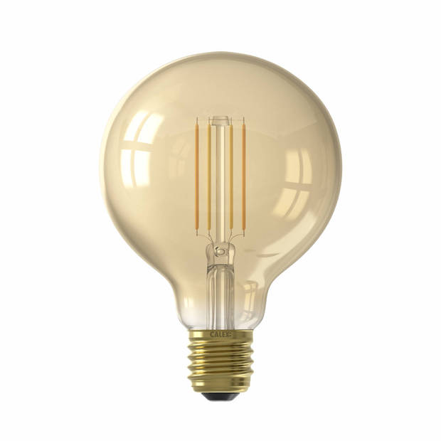 Calex Slimme LED Lamp - 3 stuks - E27 - G95 - Goud - Warm Wit - 7W
