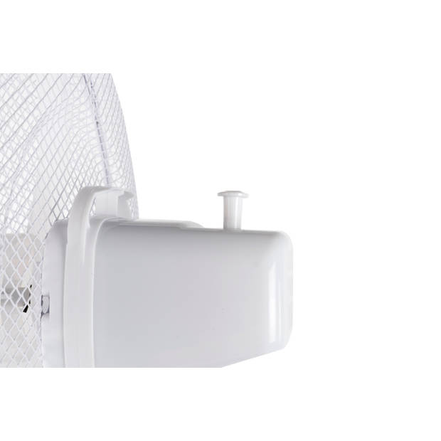 Ventilator staand wit 40 cm - Statiefventilator - 3 standen - In hoogte verstelbaar