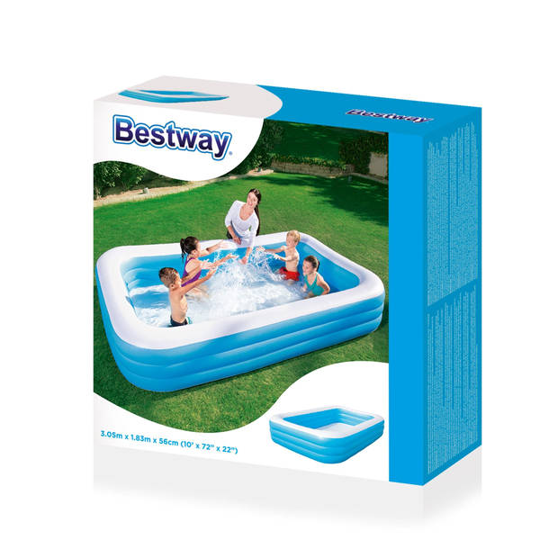 Bestway familiezwembad - type 54009 - 305x183x56cm - opblaasbaar