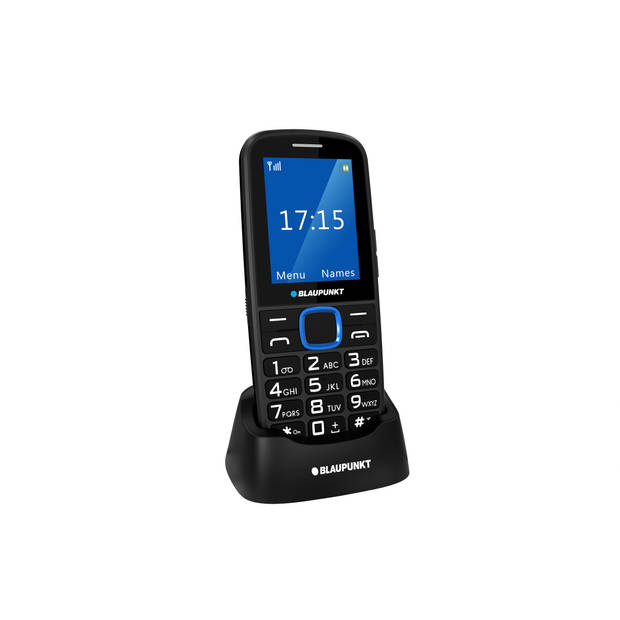 Blaupunkt Senioren mobiele telefoon - Zwart - Blauw (BS04-B)