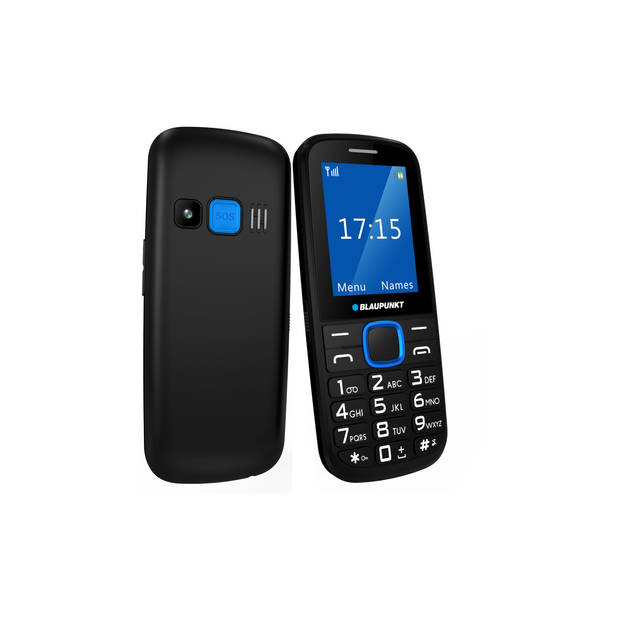 Blaupunkt Senioren mobiele telefoon - Zwart - Blauw (BS04-B)