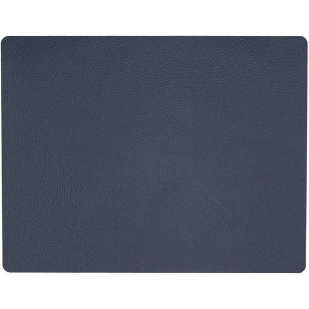 LIND DNA Placemat Hippo - Leer - Navy Blue - 45 x 35 cm