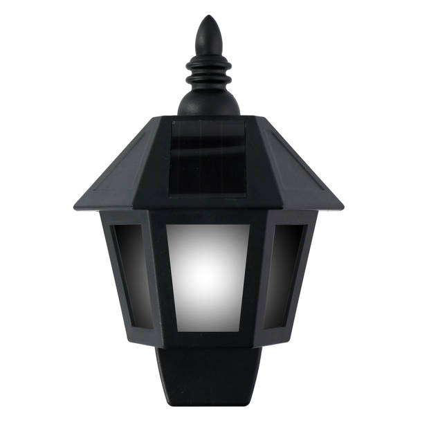 Grundig Wandlamp - Solar - 31 LED's - Brandtijd 6-8 uur - Vlameffect of Wit Licht - Zwart