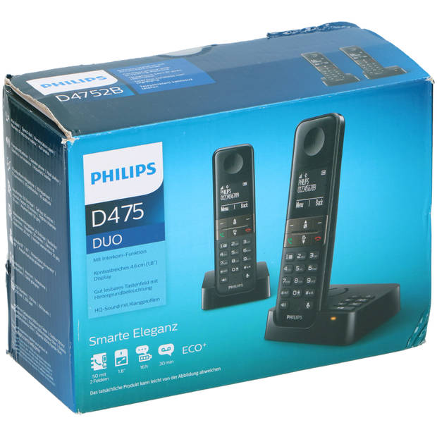 Philips Draadloze Telefoon Set D4752B/01 - Huistelefoon - 2 Handsets