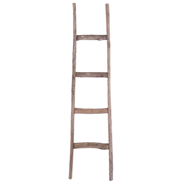 Clayre & Eef Handdoekhouder 34x6x130 cm Bruin Hout Decoratie ladder Bruin Decoratie ladder