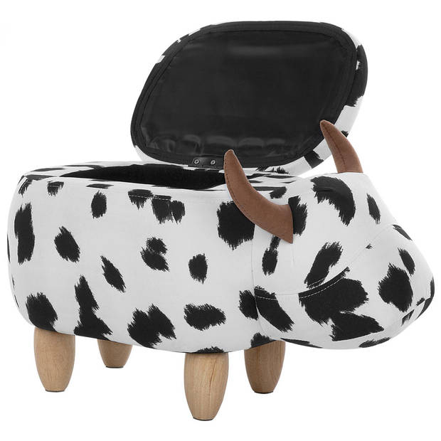 Beliani COW - Dierenhocker-Wit-Polyester