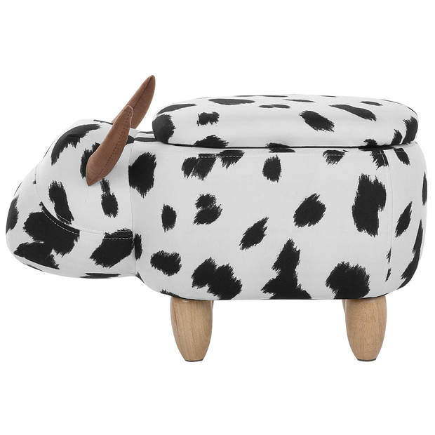 Beliani COW - Dierenhocker-Wit-Polyester