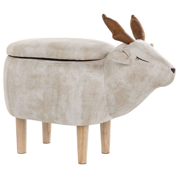 Beliani REINDEER - Dierenhocker-Beige-Polyester