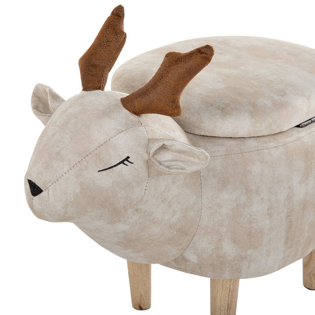 Beliani REINDEER - Dierenhocker-Beige-Polyester