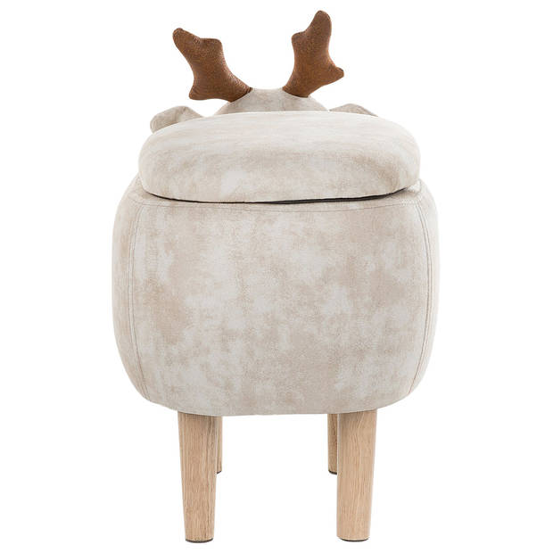 Beliani REINDEER - Dierenhocker-Beige-Polyester