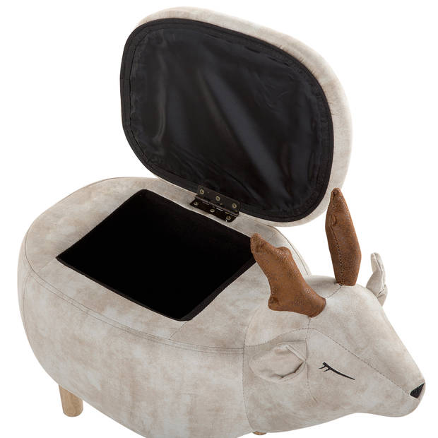 Beliani REINDEER - Dierenhocker-Beige-Polyester