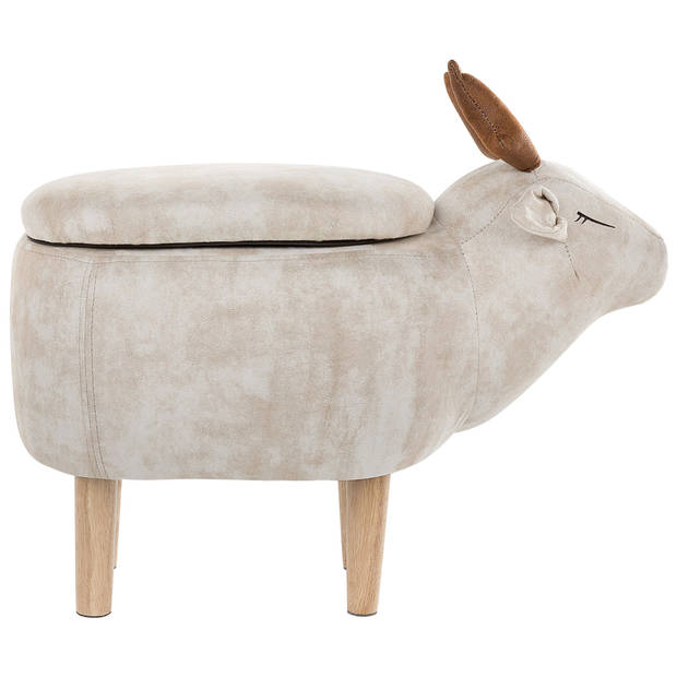 Beliani REINDEER - Dierenhocker-Beige-Polyester