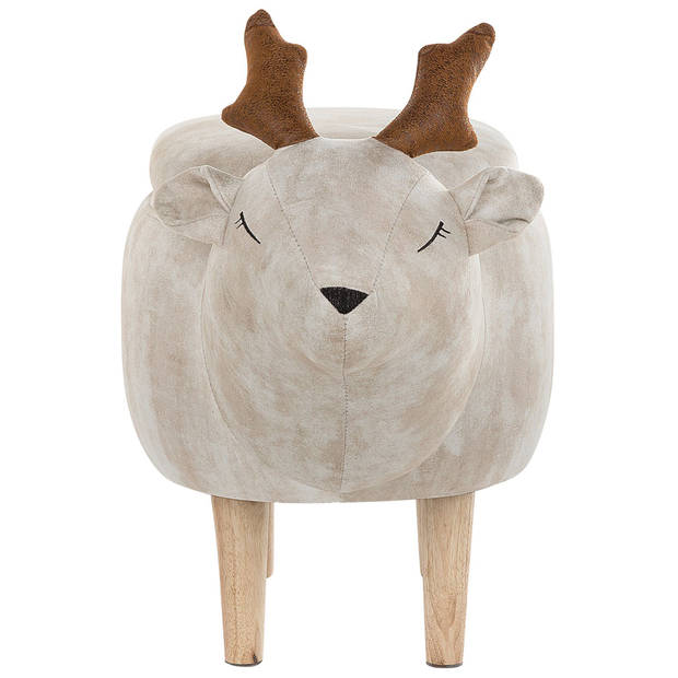 Beliani REINDEER - Dierenhocker-Beige-Polyester