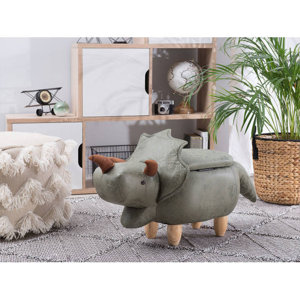 Beliani TRICERATOPS - Dierenhocker-Groen-Polyester