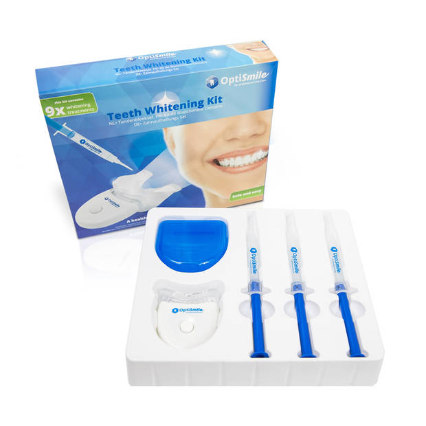 OptiSmile Teeth Whitening Kit Tandenbleekset met Peroxide - Zelf je Tanden Bleken - Voor 9 Behandelingen
