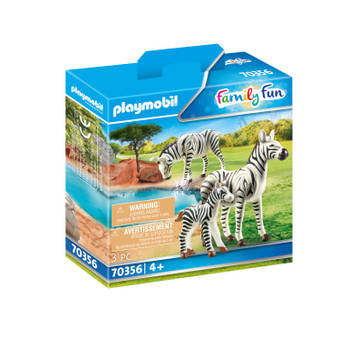 Playmobil Family Fun - 2 zebra's met baby 70356