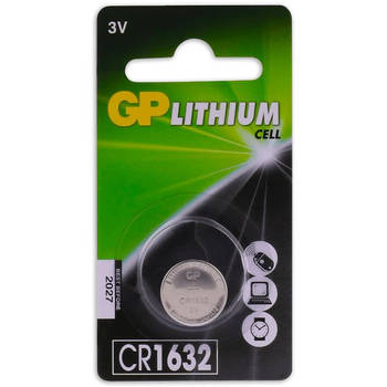 GP knoopcelbatterij CR1632 Lithium 3V zilver