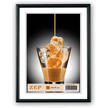 ZEP - Aluminium Fotolijst Ombretta Zwart voor foto 20x25 cm - AL1B15