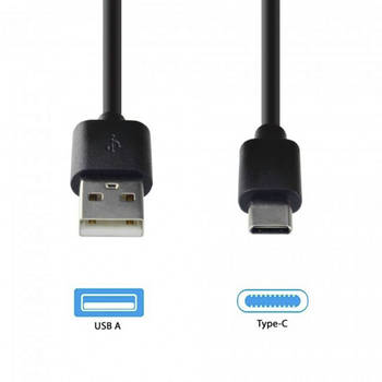 Grab ’n Go Laadkabel USB-C Zwart 2 Meter