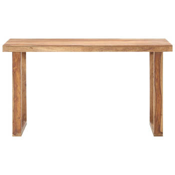 The Living Store Eettafel Massief Sheeshamhout - 140 x 70 x 76 cm - Rustieke charme