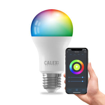 Calex Smart Bulb E27, RGB Wifi LED, Works with Amazon Alexa and Google Home, A60 9.4W