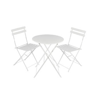 Lifetime Garden - Bistroset - Roomwit - Tafel met 2 stoelen