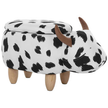 Beliani COW - Dierenhocker-Wit-Polyester