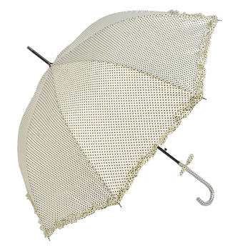 Clayre & Eef Witte Paraplu Ø 90 cm beige JZUM0030N