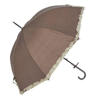 Clayre & Eef Bruine Paraplu Ø 90 cm bruin JZUM0030CH