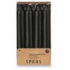 Spaas mini dinerkaarsen 8 stuks - zwart - 15,5 cm