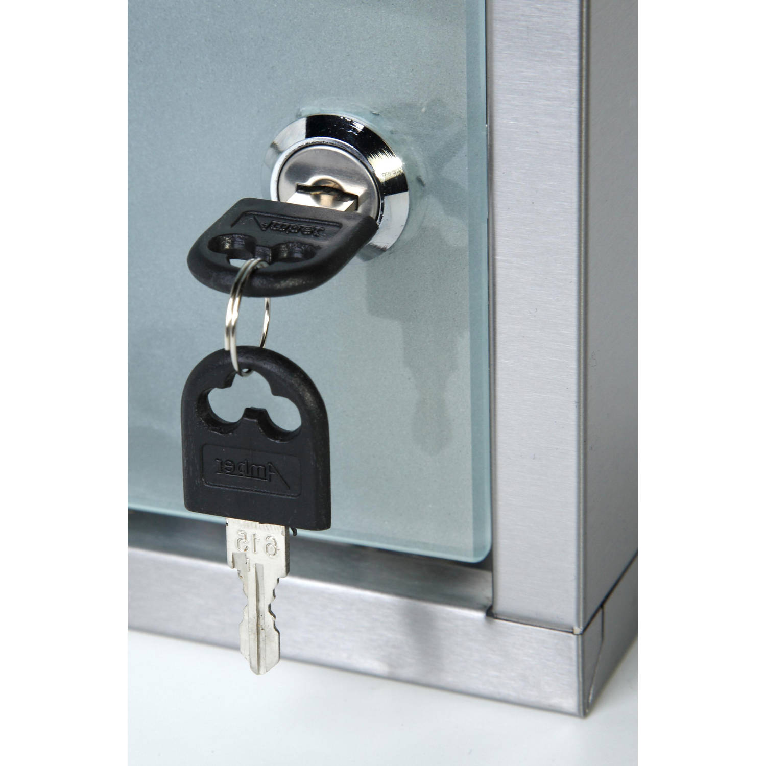 ketting Haan fabriek Medicijnkastje - RVS - slot - 2 sleutels - transparante deur - 30 x 30 x 12  cm | Blokker